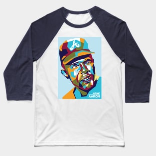 Popart Abstract Hank Aaron in WPAP Baseball T-Shirt